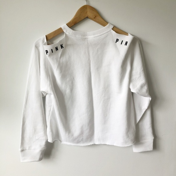 ✨NWT✨ VS PINK ‘Cold Shoulder’ Sweatshirt - Picture 4 of 5